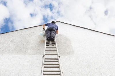 Peinture extérieure à la Hallotière — façades et ravalement